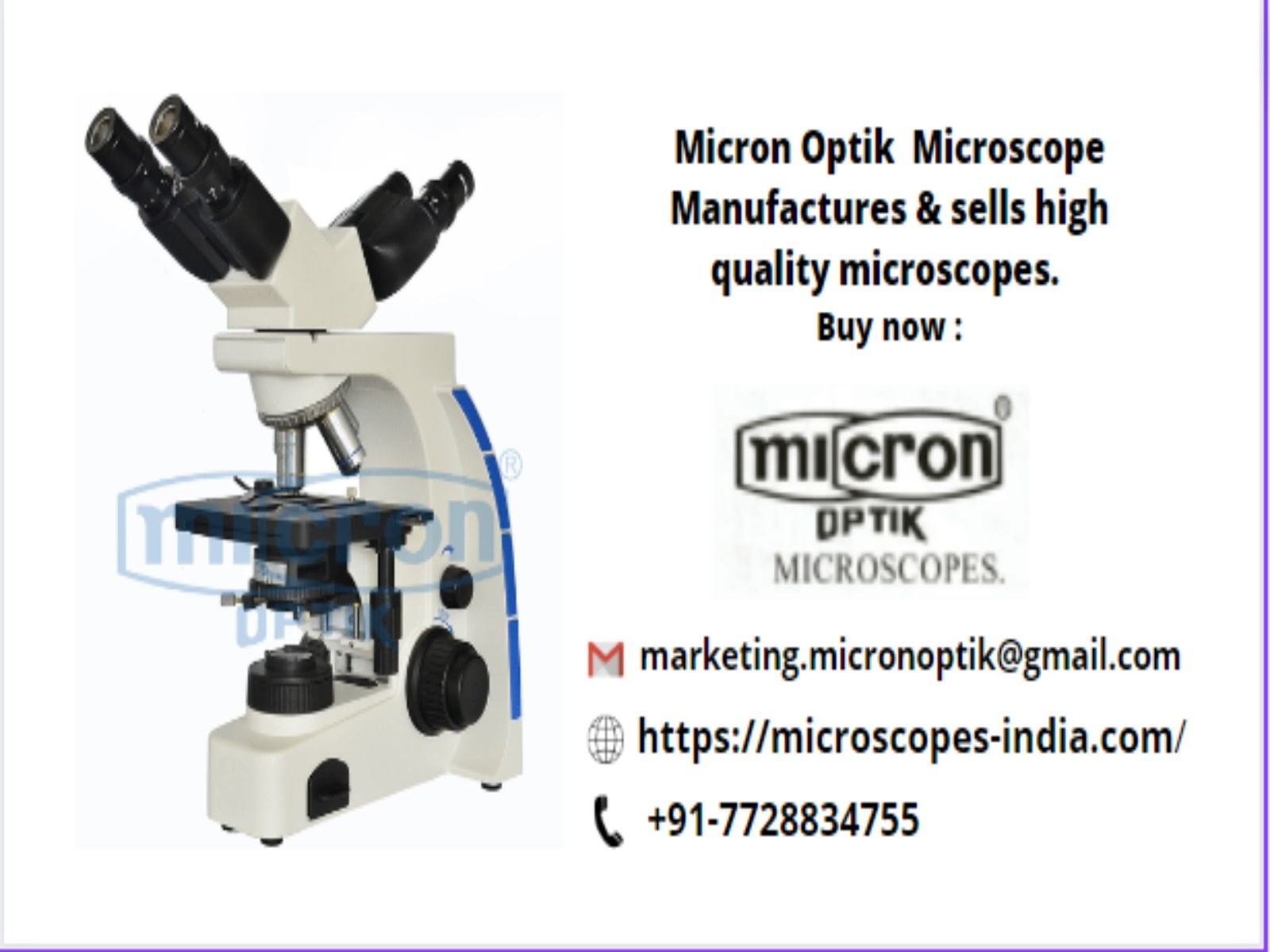 Microscope Manufacturers Microscopes India by Micron Optik on Dribbble