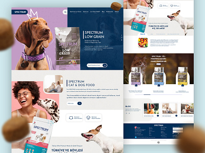 Cat and Dog Food Landing Page cat dog food landing page pet ui web design web site