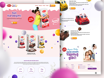 Kids Milk Landing Page kids landing page milk ui web web design website