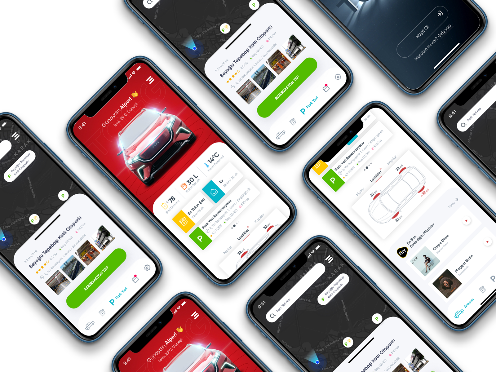 Car Control Mobile App Concept Design by Onur Çakmaklı on Dribbble