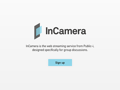 Incamera Sign Up button contact design join sign up ui us ux