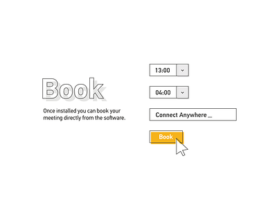 Booking illustration book booking click dropdown form landing page ui