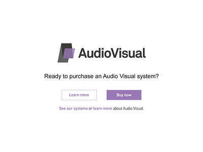 Audio Visual sign up UI design button design learn more sign ui up