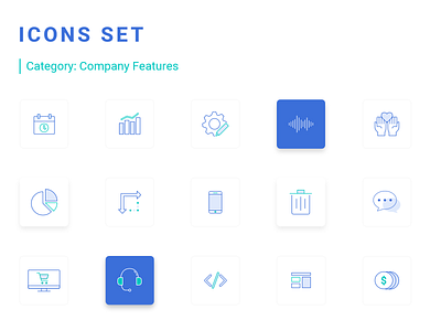 Icons set for a website