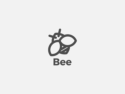 Bee logo animal bee black cute icon insect kid logo tiny