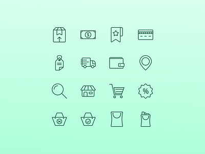 E-Commerce Icon Set brown ecommerce icon icon a day line art line icon shop shop online website icon