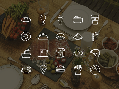 Food icon set