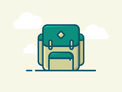 Backpack filled outline icon backpack backpack icon filled icon gravit designer icon illustration school school icons simple