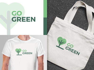 Go Green go green inkscape logo mockup nature save the earth save the world simple tree tree logo