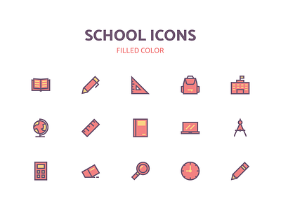 School icons education icon filled color icon icon icon a day iconfinder school icon thenounproject