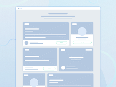 Wireframe card card based interface card grid card ui user interface wip wireframe