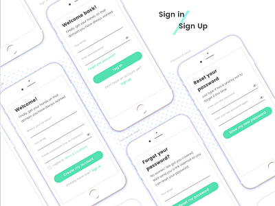 Sign in / Sign up pages