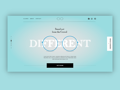 Glasses - New Landing page design design dribbble figma graphic design ui uidesign uitrends webdesign webdesigner webdevelopment