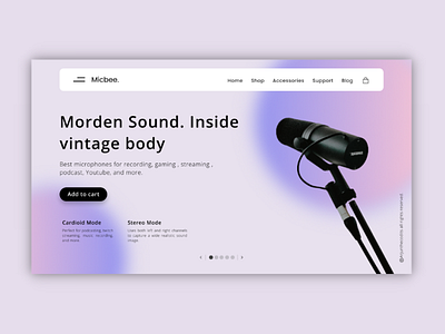 Micbee. - A microphone company landing page design