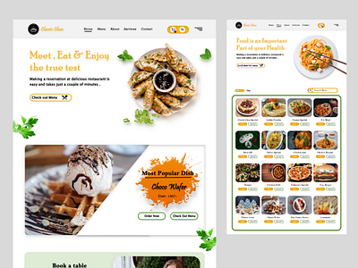 Classic Chao - A food ordering website branding design dribbble figma illustration logo ui uidesign uitrends webdesign
