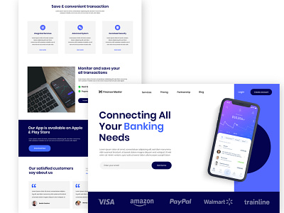 Connecting all your banking needs - Website - Landing Page UI