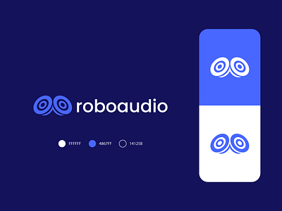 roboaudio app brand branding design graphic design illustration logo logodesign typography ui ux vector