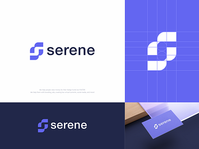 serene branding design graphic design logo