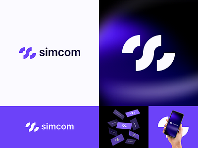 simcom branding design graphic design logo