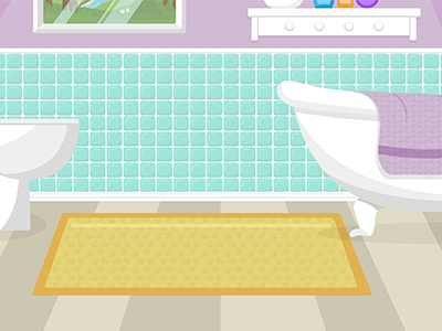Bathroom Deuce bath bathroom illustration sink toiletries tub