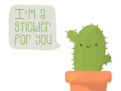 I'm a Stickler for you cactus cute love puns