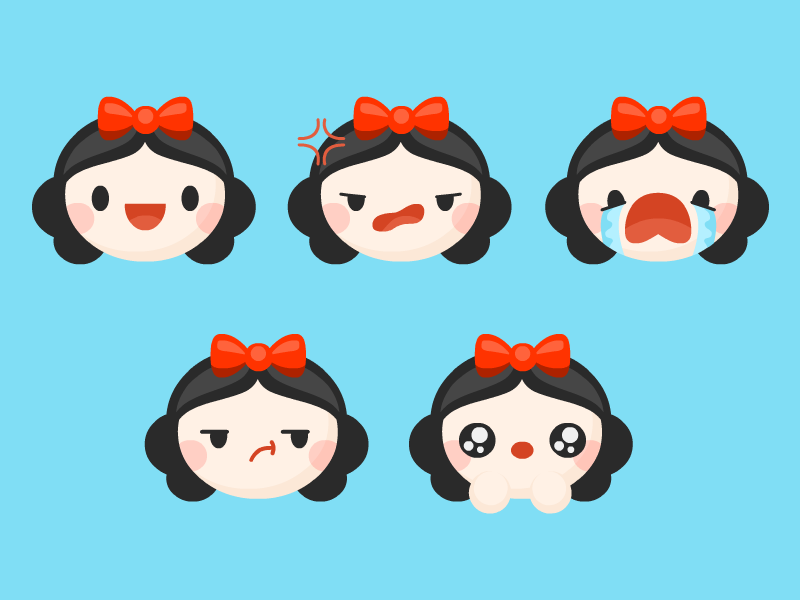 Snow Emotes snow white emoticons cute