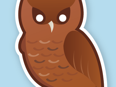 Screech Owl badge illustration owl vector