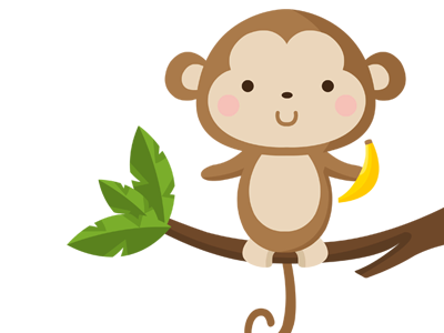 Monkey 'n' Nana animal banana illustration monkey