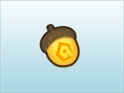 Golden Acorn Currency acorn currency game icon illustration ui