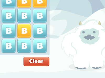 Angry Yeti buttons game snow ui vector yeti