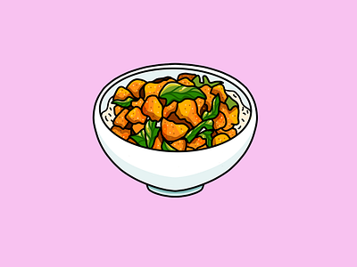 Taiwanese Popcorn Chicken food illustration popcorn chicken procreate