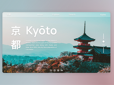 Kyoto City Web UI Example city design figma graphic design kyoto ui ux