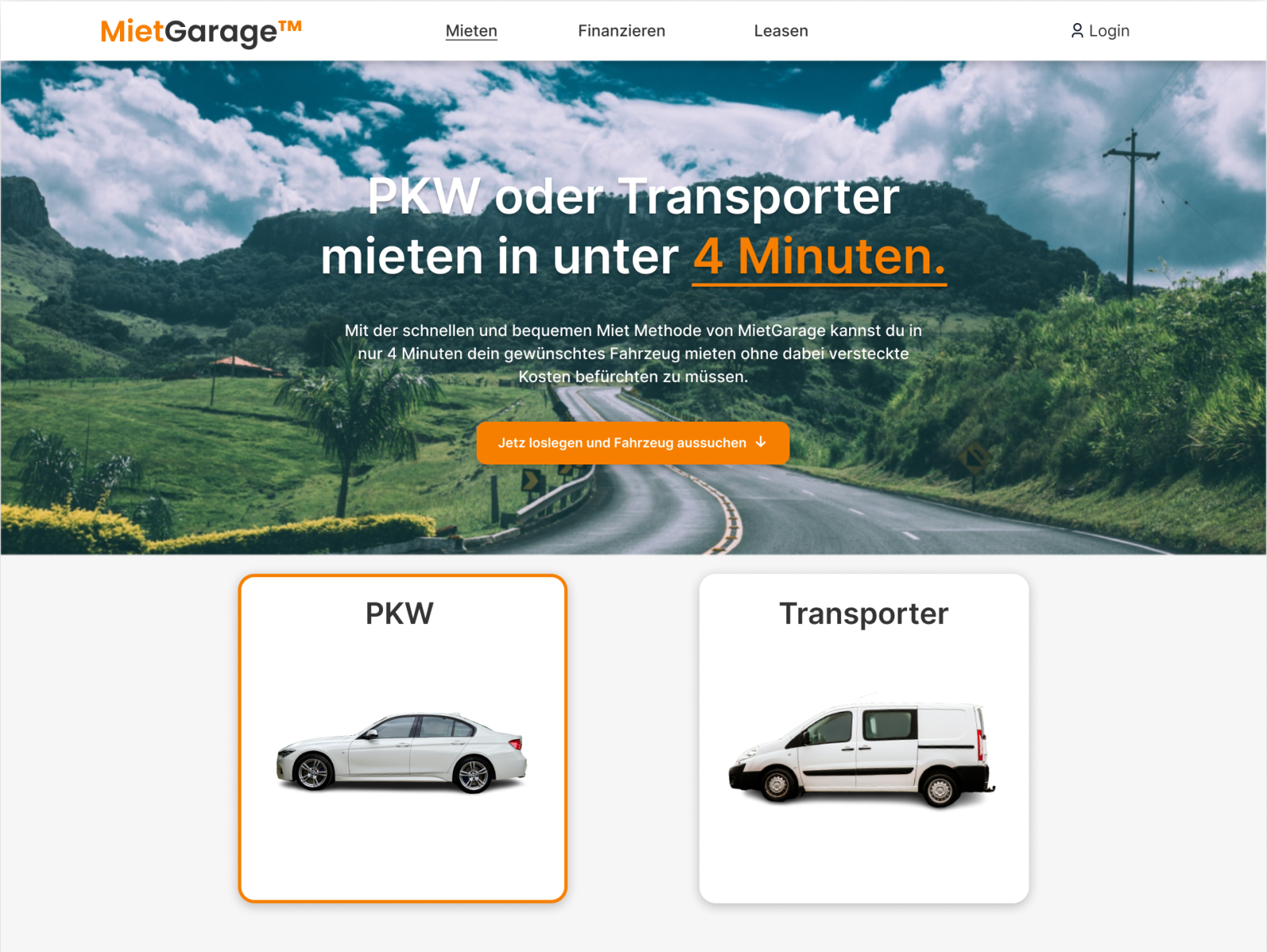 German Car Rental UI site Homepage by Fatih Kolbasi on Dribbble
