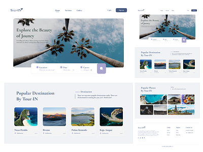 Tour-in branding design destination travel ui ux