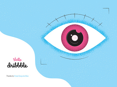 Hello Dribbble! design dribbble dribbble invite eyes hello dribbble illustration vector