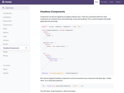 Radi.js website docs