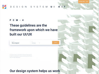 Design system landing page