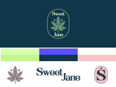 Sweet Jane branding design graphic design illustrator logo typography