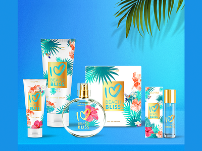 Summer Gift Packs branding design fragrance graphic design illustration packaging