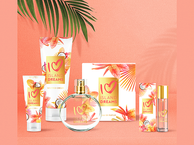 Summer Gift Packs botanical branding design fragrance fresh graphic design illustration packaging summer