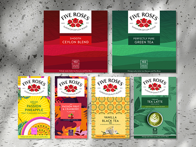 Tea Packaging Design bold branding design graphic design packaging pattern south african tea vector vibrant