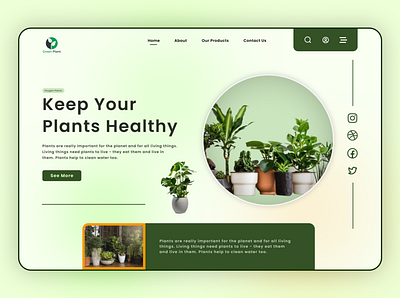 plants shop website app branding design graphic design green illustration landing page logo logo design plant plantwebsite tree tree website tree website design typography ui ux vector web website