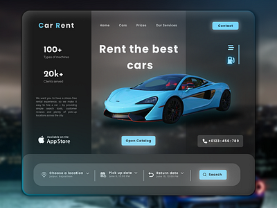 Car Rent landing web page