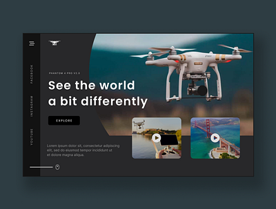 drone website design design drone drone web graphic design landing page ui uiux ux web webdesign
