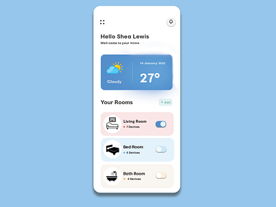 Room Controller App design,(1) app design beginner graphic design ui