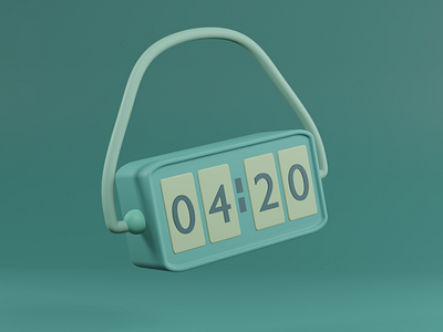 Only Clock. 3d clock graphic design