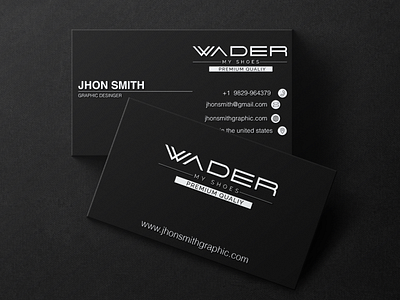CLEAN BUSINESS CARD BLACK animation black branding business card graphic design logo motion graphics visiting card