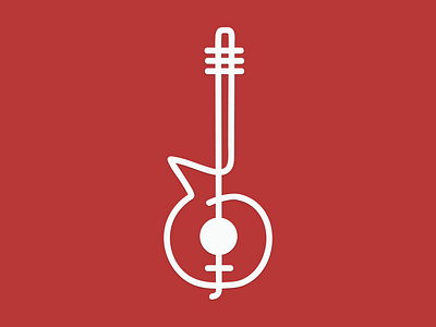 Guitar - clef logo clef guitar logo
