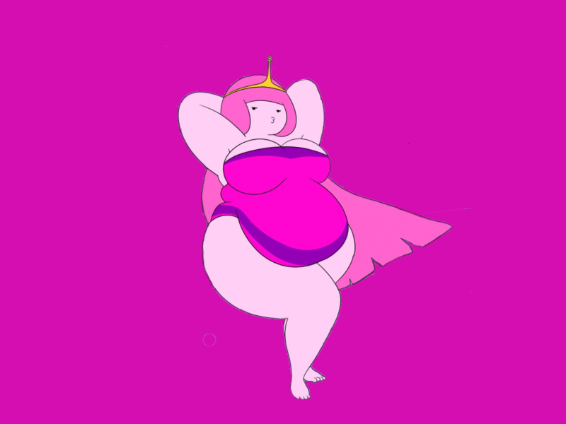 Princess Bubblegum is being playful adventure time animation bubblegum cute illustration motion motiondesign pink princess princess bubblegum