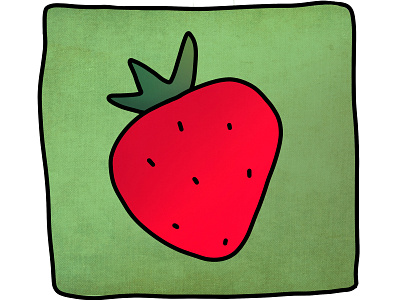 Strawberry card berry boardgame cartoon digital art digital illustration food fruit fruits green healthy food illustration raster red strawberry summer